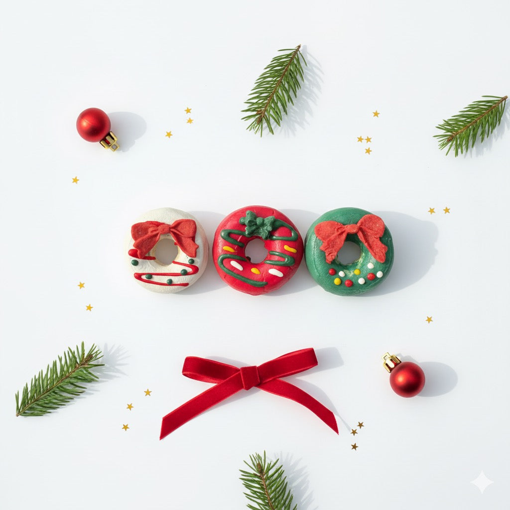 Christmas Donut Trio