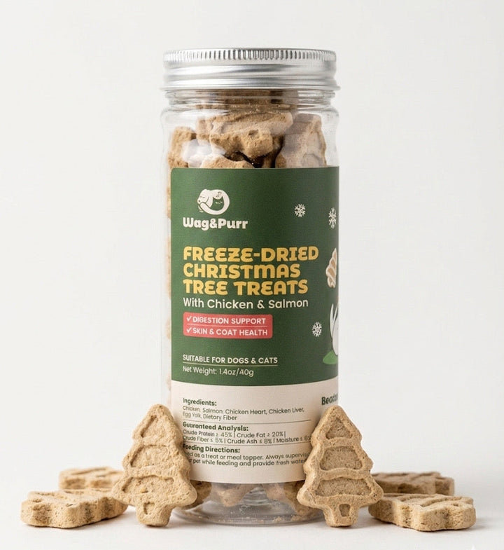 Freeze Dried Christmas Tree Treats (Chicken + Salmon)
