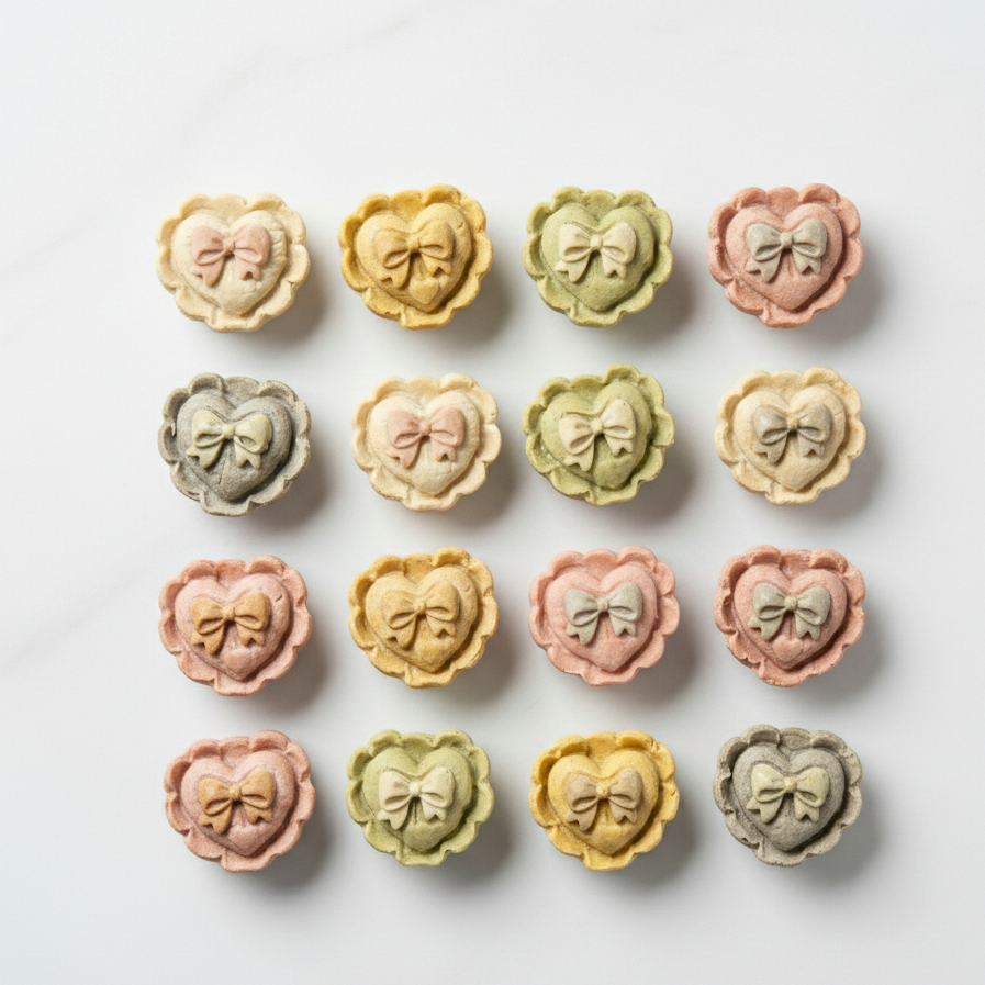 Chicken Bowtie Hearts (6pc)