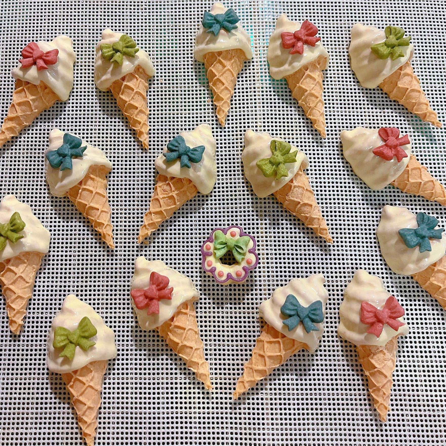 Bow Tie Doggie Cones | Homemade Dog Treats | Handcrafted Ice Cream Cone Dog Snacks | All-Natural, Grain-Free Dog Treats | Holiday Pet Gifts